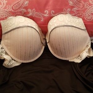 Sophie B - Pink, Cream and Grey Bra -Size 40 D